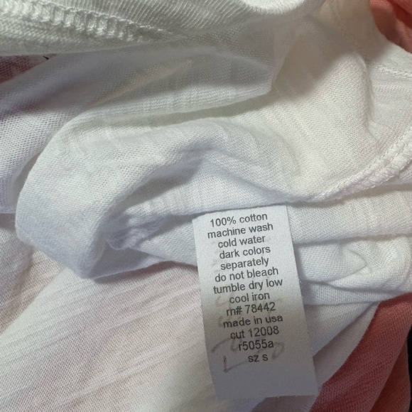 ALLEN ALLEN American Flag T-shirt & Peach Tank Top with Pockets - Picture 13 of 14